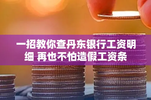一招教你查丹东银行工资明细 再也不怕造假工资条