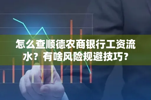 怎么查顺德农商银行工资流水？有啥风险规避技巧？